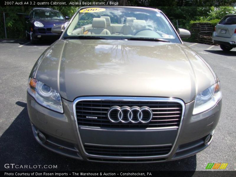 Alpaka Beige Metallic / Beige 2007 Audi A4 3.2 quattro Cabriolet