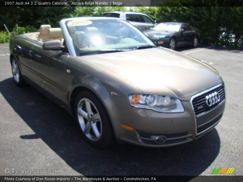 Alpaka Beige Metallic / Beige 2007 Audi A4 3.2 quattro Cabriolet