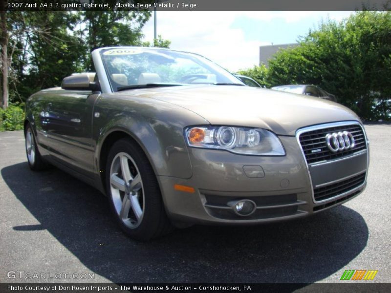 Alpaka Beige Metallic / Beige 2007 Audi A4 3.2 quattro Cabriolet