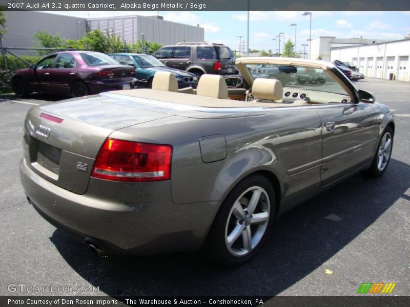 Alpaka Beige Metallic / Beige 2007 Audi A4 3.2 quattro Cabriolet