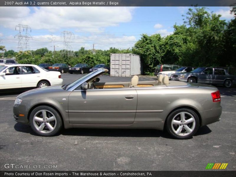 Alpaka Beige Metallic / Beige 2007 Audi A4 3.2 quattro Cabriolet