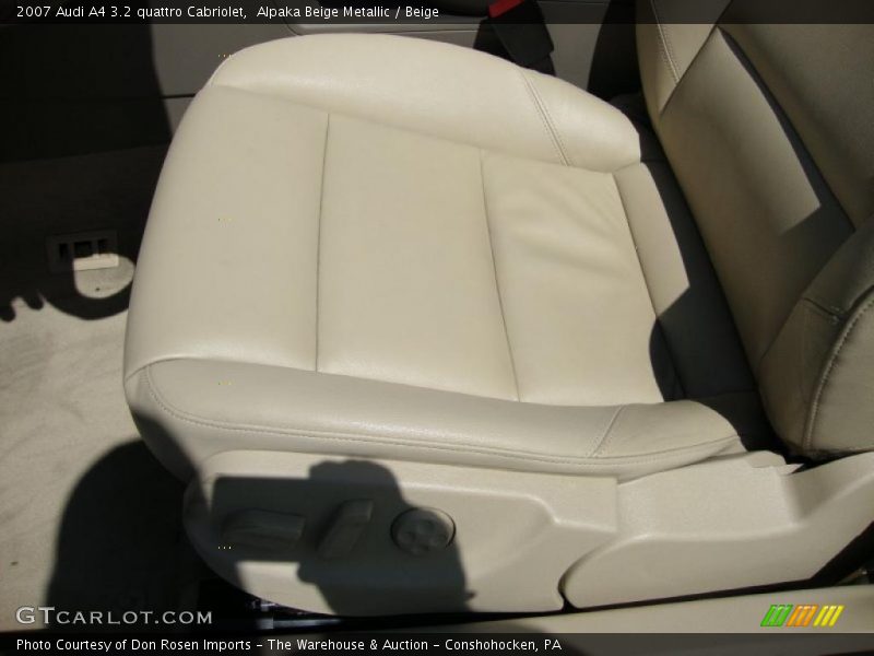 Alpaka Beige Metallic / Beige 2007 Audi A4 3.2 quattro Cabriolet