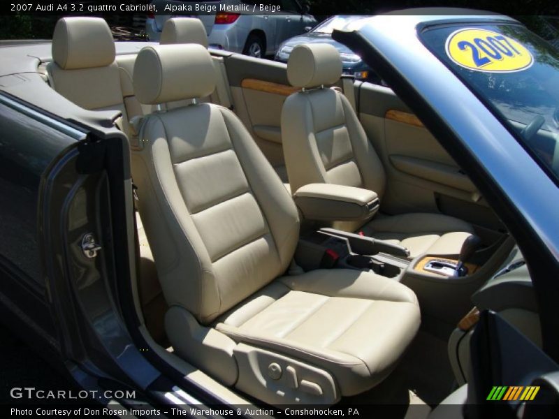 Alpaka Beige Metallic / Beige 2007 Audi A4 3.2 quattro Cabriolet