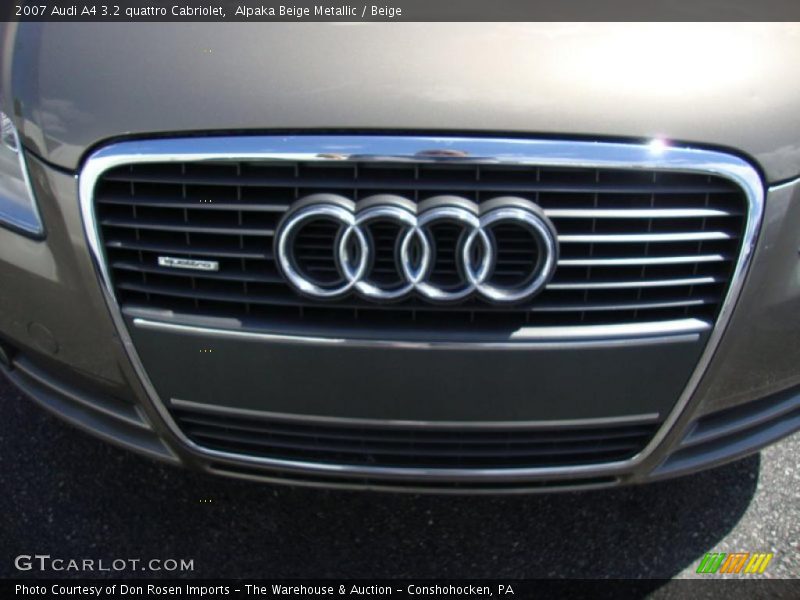 Alpaka Beige Metallic / Beige 2007 Audi A4 3.2 quattro Cabriolet