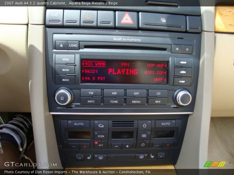 Alpaka Beige Metallic / Beige 2007 Audi A4 3.2 quattro Cabriolet