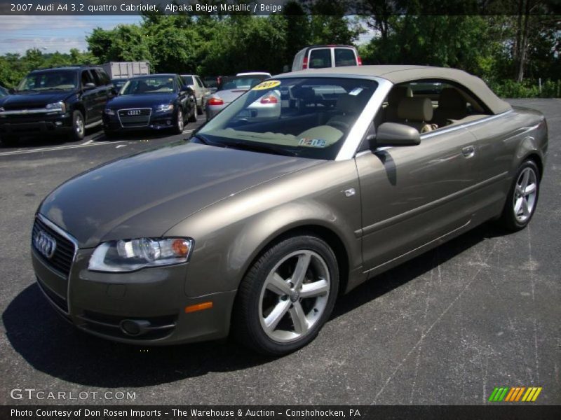 Alpaka Beige Metallic / Beige 2007 Audi A4 3.2 quattro Cabriolet