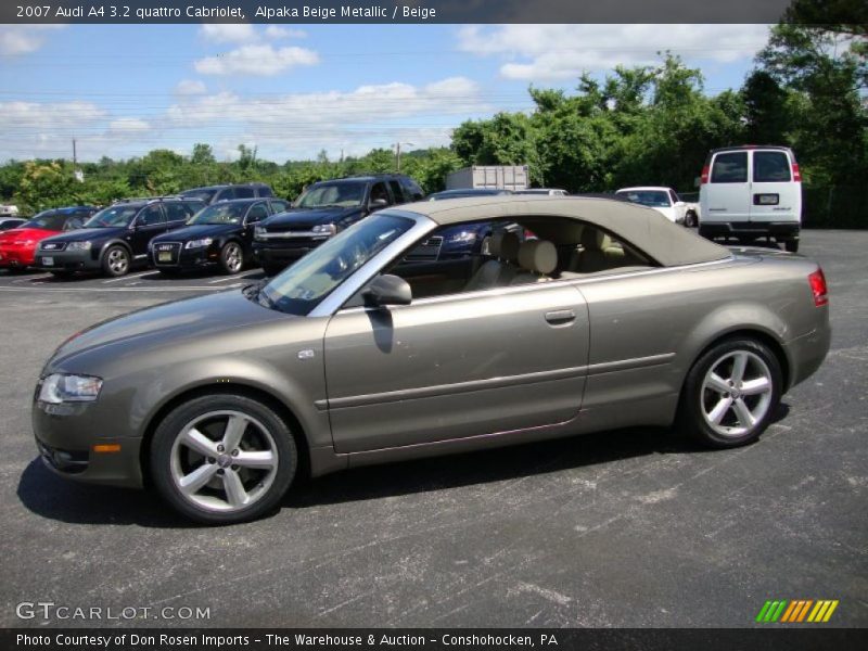 Alpaka Beige Metallic / Beige 2007 Audi A4 3.2 quattro Cabriolet