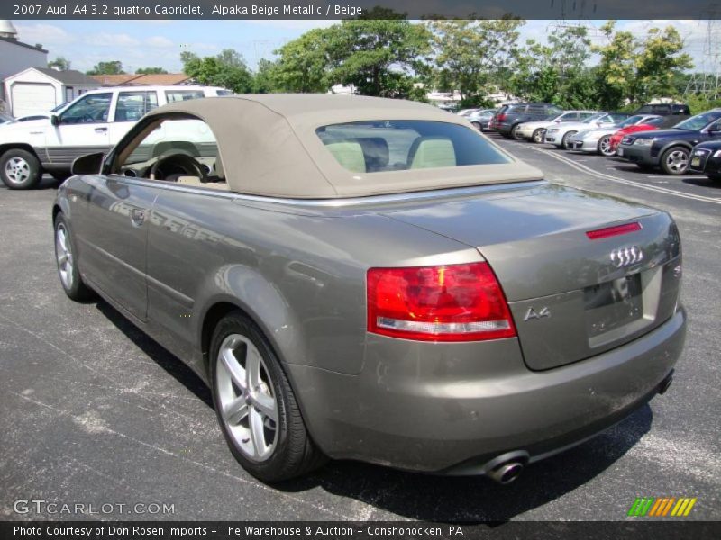 Alpaka Beige Metallic / Beige 2007 Audi A4 3.2 quattro Cabriolet