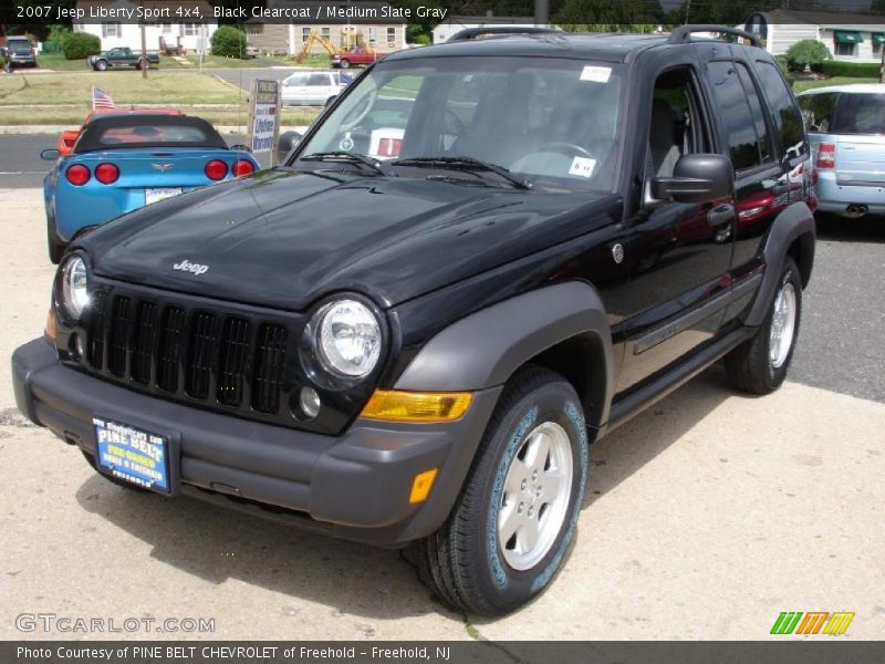 Black Clearcoat / Medium Slate Gray 2007 Jeep Liberty Sport 4x4