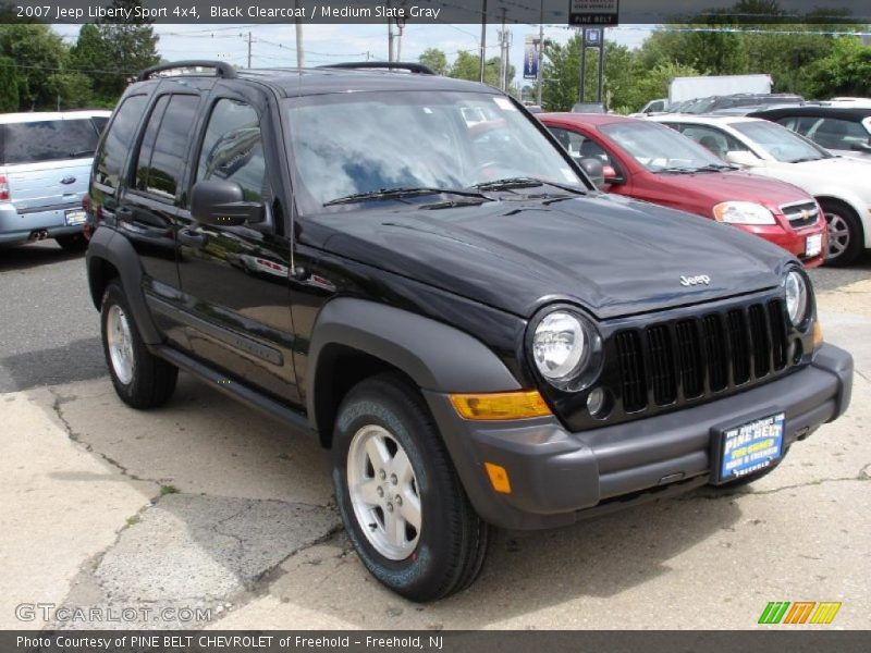Black Clearcoat / Medium Slate Gray 2007 Jeep Liberty Sport 4x4