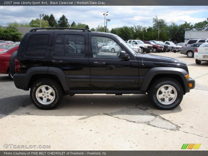 Black Clearcoat / Medium Slate Gray 2007 Jeep Liberty Sport 4x4