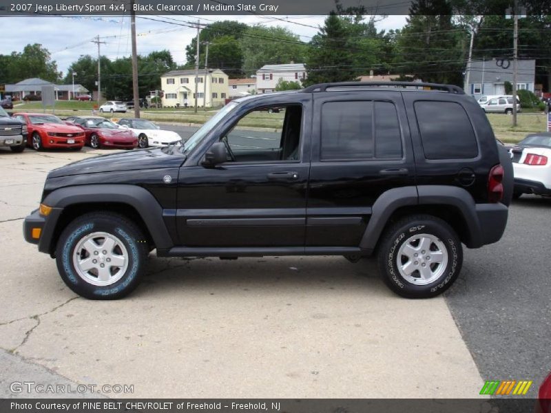 Black Clearcoat / Medium Slate Gray 2007 Jeep Liberty Sport 4x4