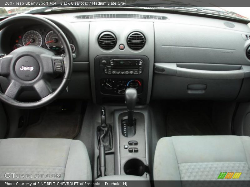 Black Clearcoat / Medium Slate Gray 2007 Jeep Liberty Sport 4x4