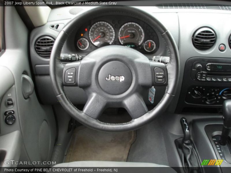 Black Clearcoat / Medium Slate Gray 2007 Jeep Liberty Sport 4x4