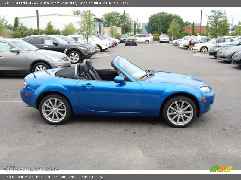 Winning Blue Metallic / Black 2006 Mazda MX-5 Miata Sport Roadster