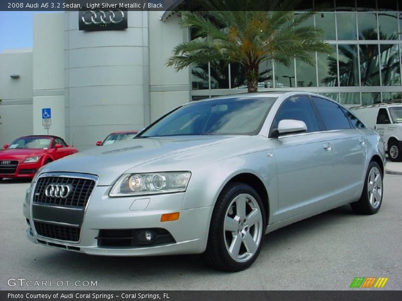 Light Silver Metallic / Black 2008 Audi A6 3.2 Sedan
