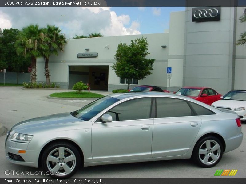Light Silver Metallic / Black 2008 Audi A6 3.2 Sedan