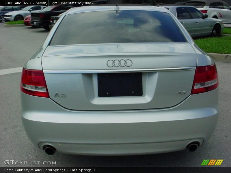Light Silver Metallic / Black 2008 Audi A6 3.2 Sedan