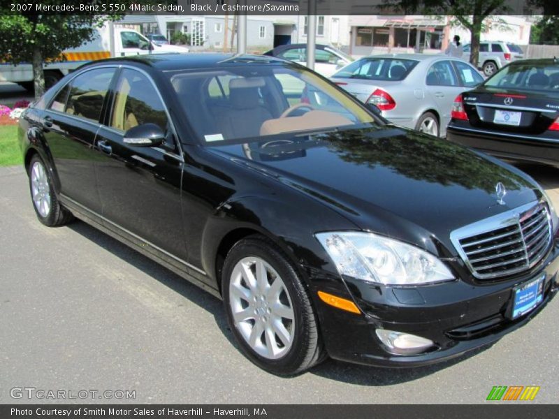 Black / Cashmere/Savanna 2007 Mercedes-Benz S 550 4Matic Sedan