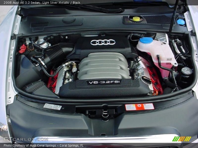 Light Silver Metallic / Black 2008 Audi A6 3.2 Sedan
