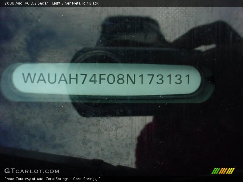 Light Silver Metallic / Black 2008 Audi A6 3.2 Sedan