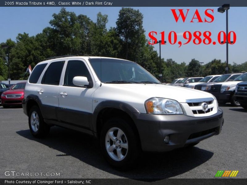 Classic White / Dark Flint Gray 2005 Mazda Tribute s 4WD