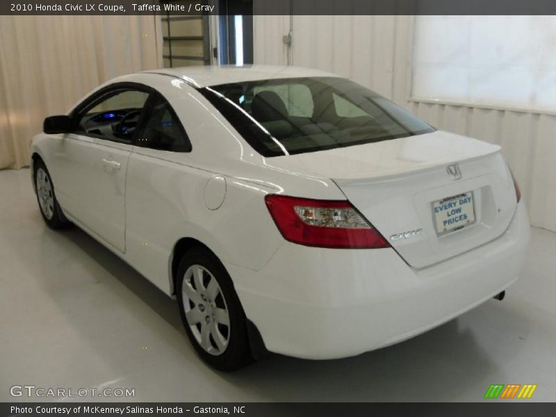 Taffeta White / Gray 2010 Honda Civic LX Coupe