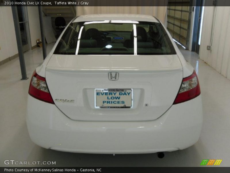 Taffeta White / Gray 2010 Honda Civic LX Coupe