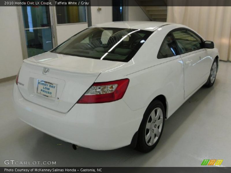 Taffeta White / Gray 2010 Honda Civic LX Coupe