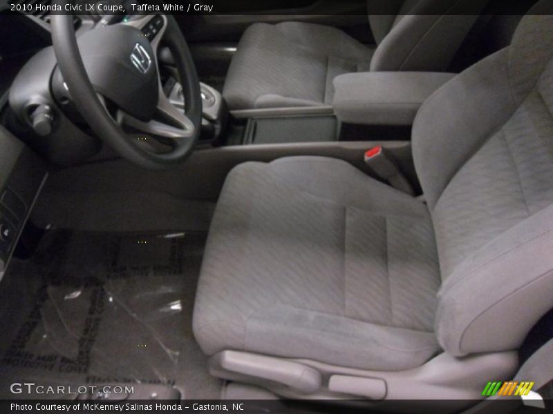 Taffeta White / Gray 2010 Honda Civic LX Coupe