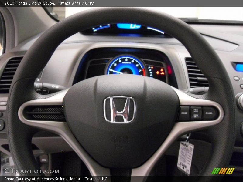 Taffeta White / Gray 2010 Honda Civic LX Coupe