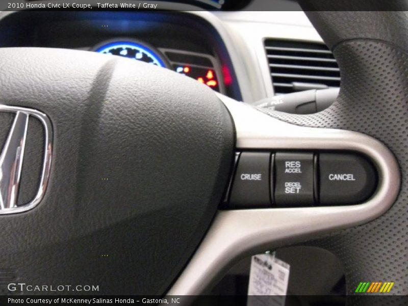 Taffeta White / Gray 2010 Honda Civic LX Coupe