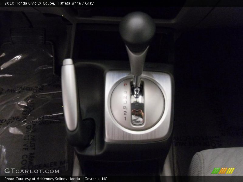 Taffeta White / Gray 2010 Honda Civic LX Coupe