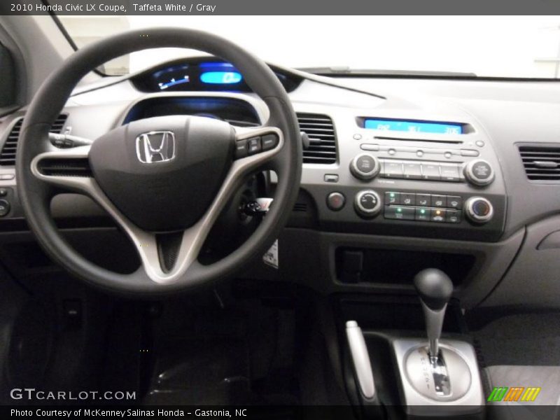 Taffeta White / Gray 2010 Honda Civic LX Coupe