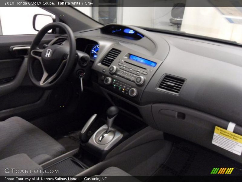 Taffeta White / Gray 2010 Honda Civic LX Coupe