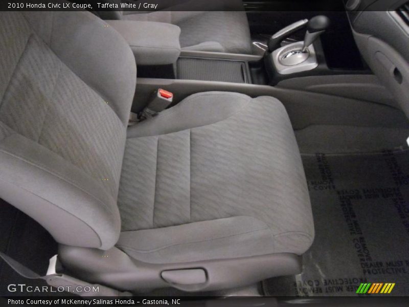 Taffeta White / Gray 2010 Honda Civic LX Coupe