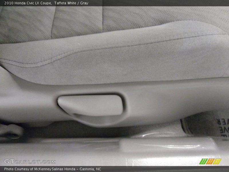 Taffeta White / Gray 2010 Honda Civic LX Coupe