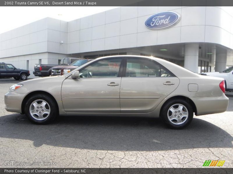 Desert Sand Mica / Taupe 2002 Toyota Camry SE V6