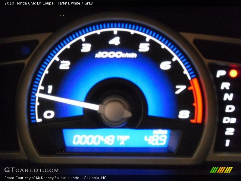 Taffeta White / Gray 2010 Honda Civic LX Coupe
