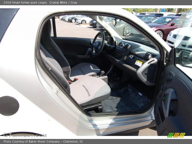 Crystal White / Gray 2009 Smart fortwo pure coupe