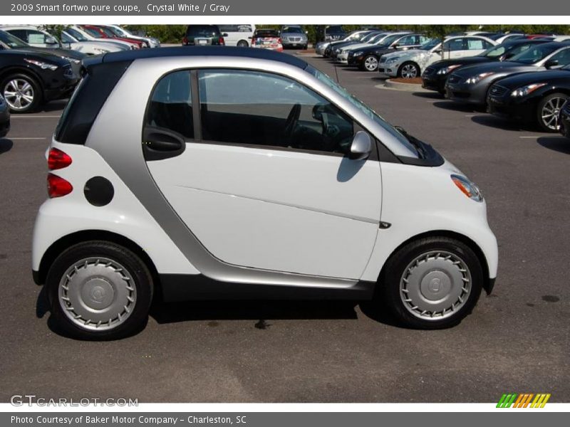 Crystal White / Gray 2009 Smart fortwo pure coupe