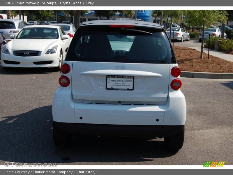 Crystal White / Gray 2009 Smart fortwo pure coupe