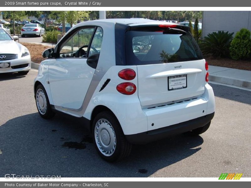 Crystal White / Gray 2009 Smart fortwo pure coupe