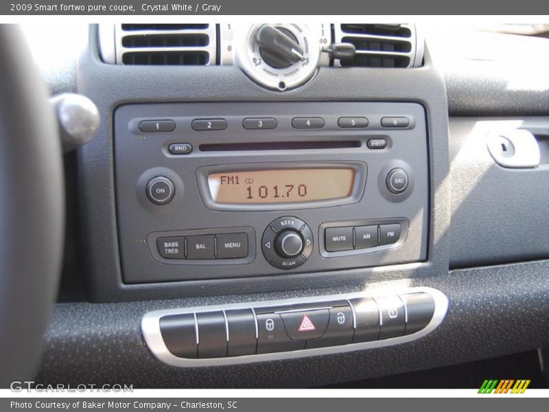 Crystal White / Gray 2009 Smart fortwo pure coupe