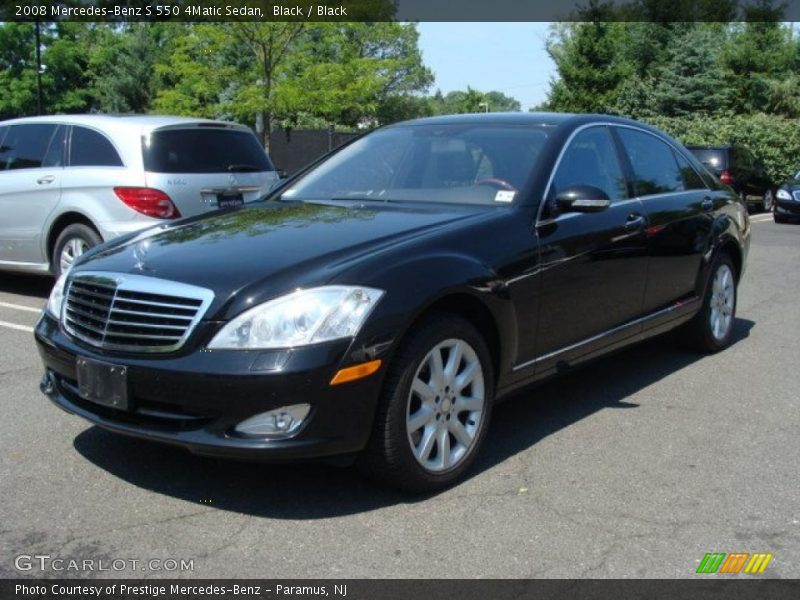 Black / Black 2008 Mercedes-Benz S 550 4Matic Sedan