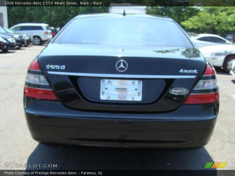 Black / Black 2008 Mercedes-Benz S 550 4Matic Sedan