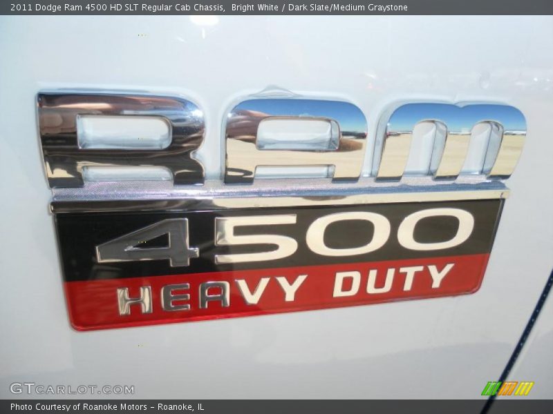 Bright White / Dark Slate/Medium Graystone 2011 Dodge Ram 4500 HD SLT Regular Cab Chassis