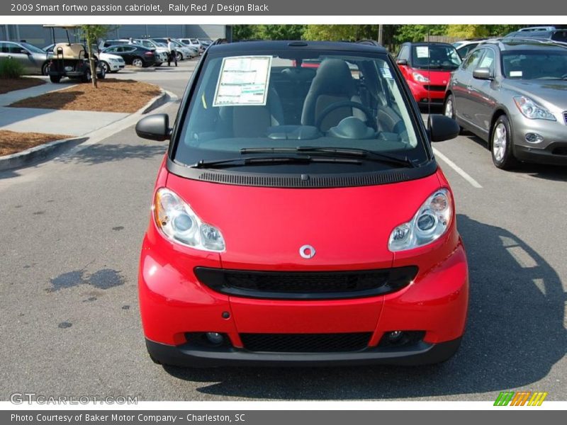 Rally Red / Design Black 2009 Smart fortwo passion cabriolet