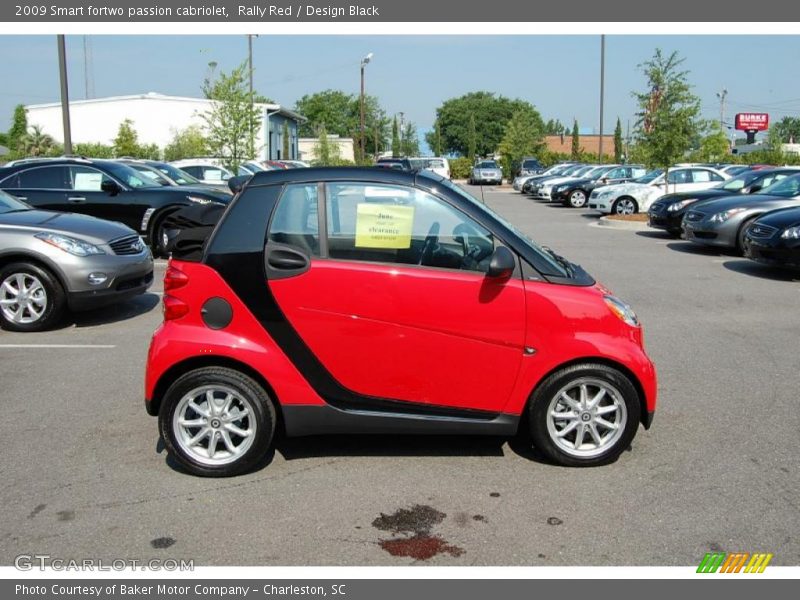 Rally Red / Design Black 2009 Smart fortwo passion cabriolet