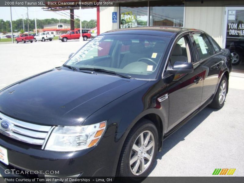 Black Clearcoat / Medium Light Stone 2008 Ford Taurus SEL